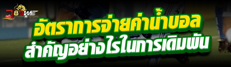 อัตราการจ่ายค่าน้ำบอลสำคัญอย่างไรในการเดิมพัน